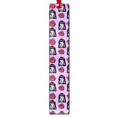 Girl Flower Pattern Lilac Large Book Marks by snowwhitegirl