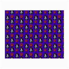 Girl Flower Pattern Royal Blue Small Glasses Cloth (2 Sides)
