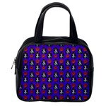 Girl Flower Pattern Royal Blue Classic Handbag (One Side) Front