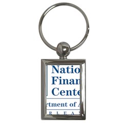 Logo Of Usda National Finance Center Key Chain (rectangle) by abbeyz71