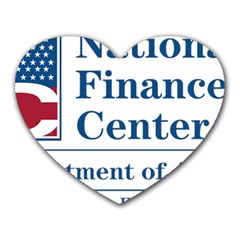 Logo Of Usda National Finance Center Heart Mousepads by abbeyz71