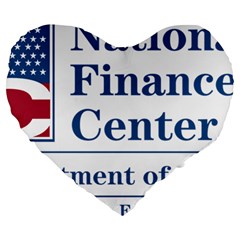 Logo Of Usda National Finance Center Large 19  Premium Heart Shape Cushions