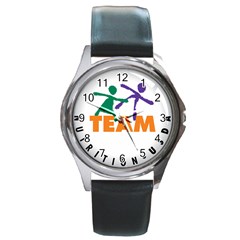 USDA Team Nutrition Logo Round Metal Watch