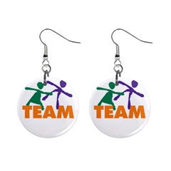 USDA Team Nutrition Logo Mini Button Earrings
