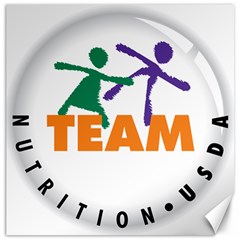 USDA Team Nutrition Logo Canvas 20  x 20 