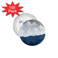 Snow Mountains Sea Sun Landscape 1 75  Buttons (100 Pack)  by Wegoenart