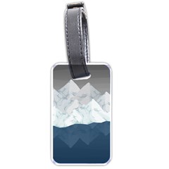 Snow Mountains Sea Sun Landscape Luggage Tag (one Side)