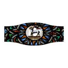 Spain Catalonia Montserrat Church  Stained Glass Stretchable Headband by Wegoenart