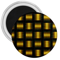Background Pattern Desktop Metal Gold Golden 3  Magnets by Wegoenart