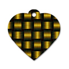 Background Pattern Desktop Metal Gold Golden Dog Tag Heart (one Side) by Wegoenart