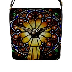 Spain Catalonia Montserrat Church Flap Closure Messenger Bag (l) by Wegoenart