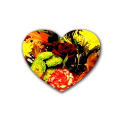 Flowers 1 1 Heart Coaster (4 Pack)  by bestdesignintheworld