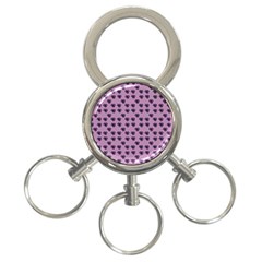 Pansies Pink Pattern 3-ring Key Chain by snowwhitegirl