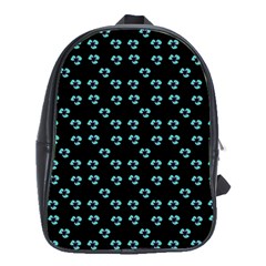 Aqua Pansies School Bag (xl) by snowwhitegirl