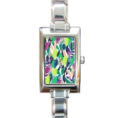 Leaves  Rectangle Italian Charm Watch