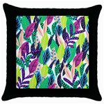 Leaves  Throw Pillow Case (Black) Front