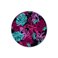 Leaves Rubber Coaster (round)  by Sobalvarro