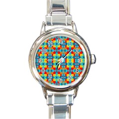 Pop Art  Round Italian Charm Watch by Sobalvarro