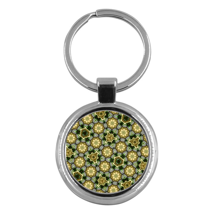 Pattern Background Texture Design Key Chain (Round)