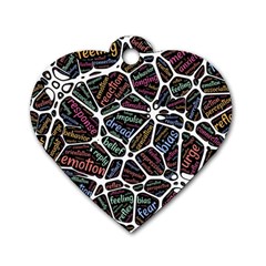 Mental Human Experience Mindset Dog Tag Heart (two Sides) by Wegoenart