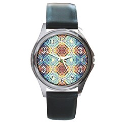 Pattern Round Metal Watch by Sobalvarro