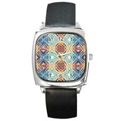 Pattern Square Metal Watch by Sobalvarro