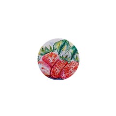 Strawberry Watercolor Figure 1  Mini Buttons by Wegoenart