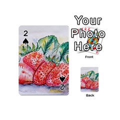 Strawberry Watercolor Figure Playing Cards 54 Designs (mini) by Wegoenart