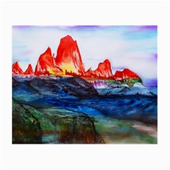 Fitzroy Argentina Chile Patagonia Small Glasses Cloth (2 Sides) by Wegoenart