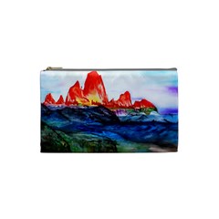 Fitzroy Argentina Chile Patagonia Cosmetic Bag (small) by Wegoenart