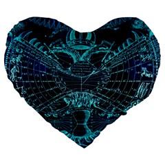 Zodiac Sign Astrology Horoscope Large 19  Premium Heart Shape Cushions