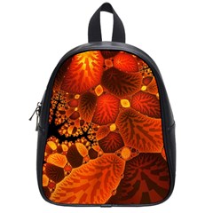Leaf Autumn Nature Background School Bag (small) by Wegoenart