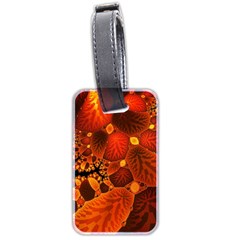 Leaf Autumn Nature Background Luggage Tag (two Sides) by Wegoenart