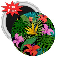 Tropical Greens 3  Magnets (100 Pack) by Sobalvarro