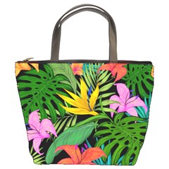 Tropical Greens Bucket Bag by Sobalvarro