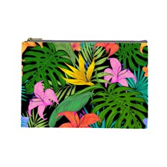 Tropical Greens Cosmetic Bag (large) by Sobalvarro