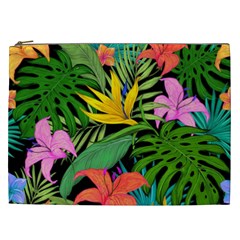 Tropical Greens Cosmetic Bag (xxl) by Sobalvarro