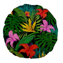 Tropical Greens Large 18  Premium Round Cushions by Sobalvarro