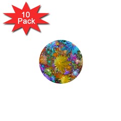 Apo Flower Power  1  Mini Buttons (10 Pack)  by WolfepawFractals