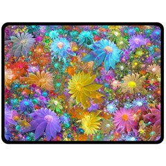 Apo Flower Power  Double Sided Fleece Blanket (large)  by WolfepawFractals