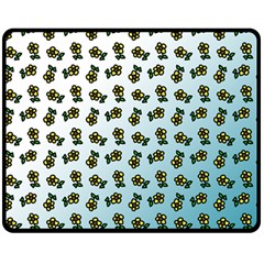 Blue Gradient Flower Fleece Blanket (medium) 