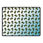 Blue Gradient Flower Fleece Blanket (Small) 50 x40  Blanket Front