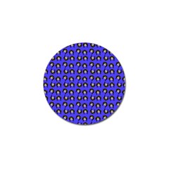 Retro Girl Daisy Chain Pattern Blue Golf Ball Marker (10 Pack)