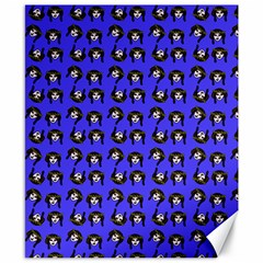 Retro Girl Daisy Chain Pattern Blue Canvas 8  X 10  by snowwhitegirl