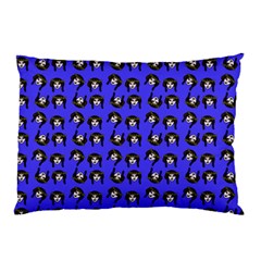 Retro Girl Daisy Chain Pattern Blue Pillow Case by snowwhitegirl