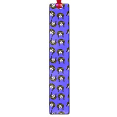 Retro Girl Daisy Chain Pattern Blue Large Book Marks by snowwhitegirl