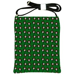 Retro Girl Daisy Chain Pattern Green Shoulder Sling Bag by snowwhitegirl