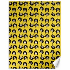 Retro Girl Daisy Chain Pattern Yellow Canvas 12  X 16 