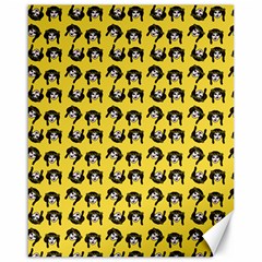 Retro Girl Daisy Chain Pattern Yellow Canvas 16  X 20  by snowwhitegirl