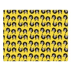 Retro Girl Daisy Chain Pattern Yellow Double Sided Flano Blanket (large)  by snowwhitegirl